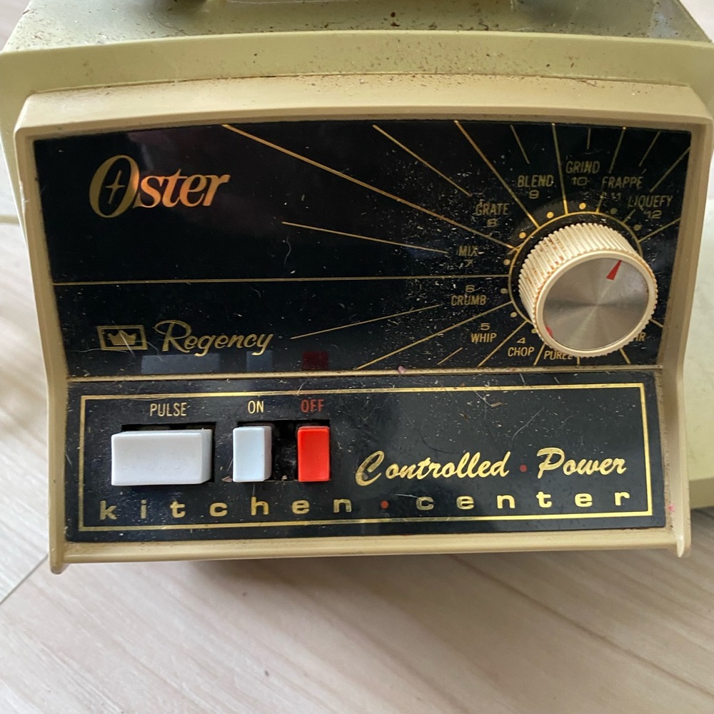 Vtg Oster Regency 12 Speed Kitchen Center Genuine Motor Base Mixer Head